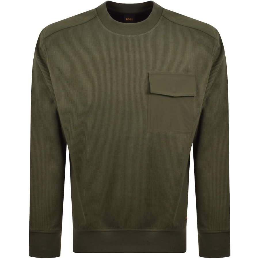 BOSS We Urban Sweatshirt Green | Mainline Menswear x